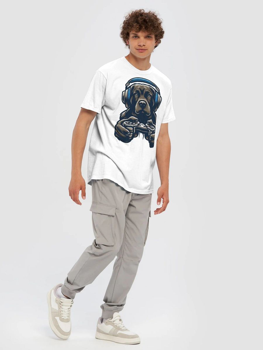 Pawsome Gamer Dog Tee White T-Shirt product image (7)