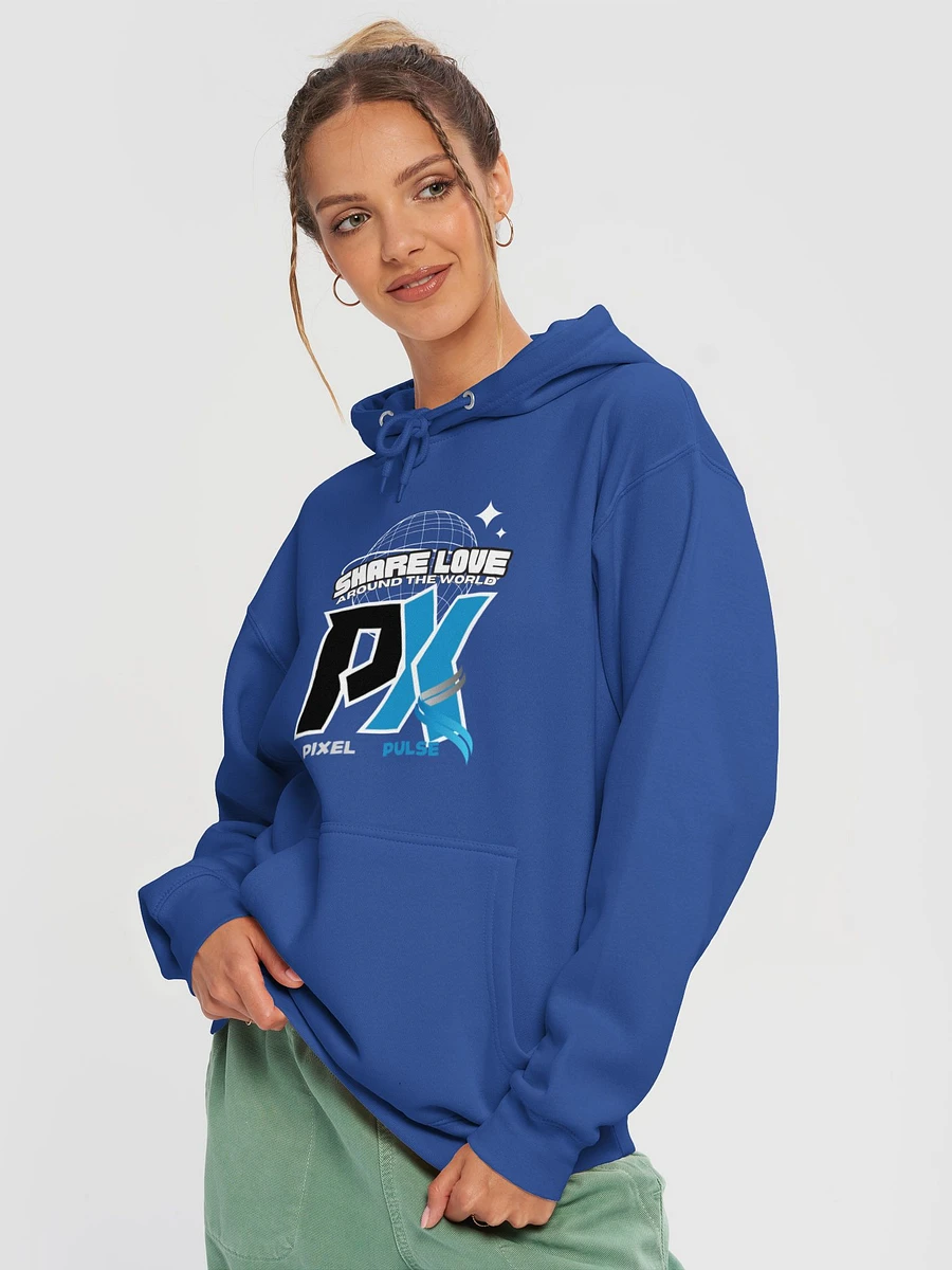 Pixel Pulse Unisex Blue Hoodie product image (3)