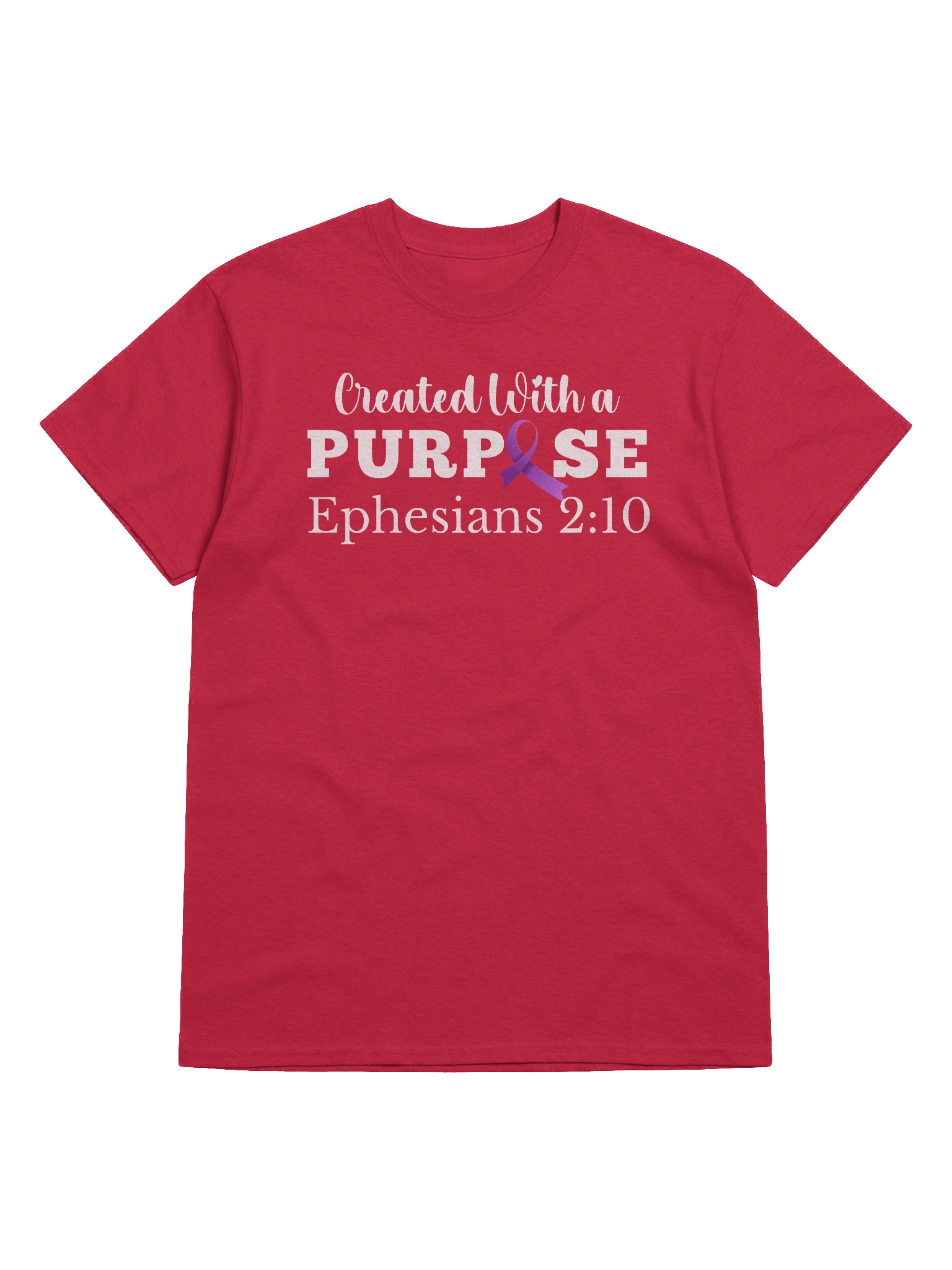 Created With A Purpose : Gildan Heavy T-shirt | Christian Faith | Alzheimer and Brain Disorder Awareness | Gift To Mom, Dad, Child With Brain Disease product image (2)