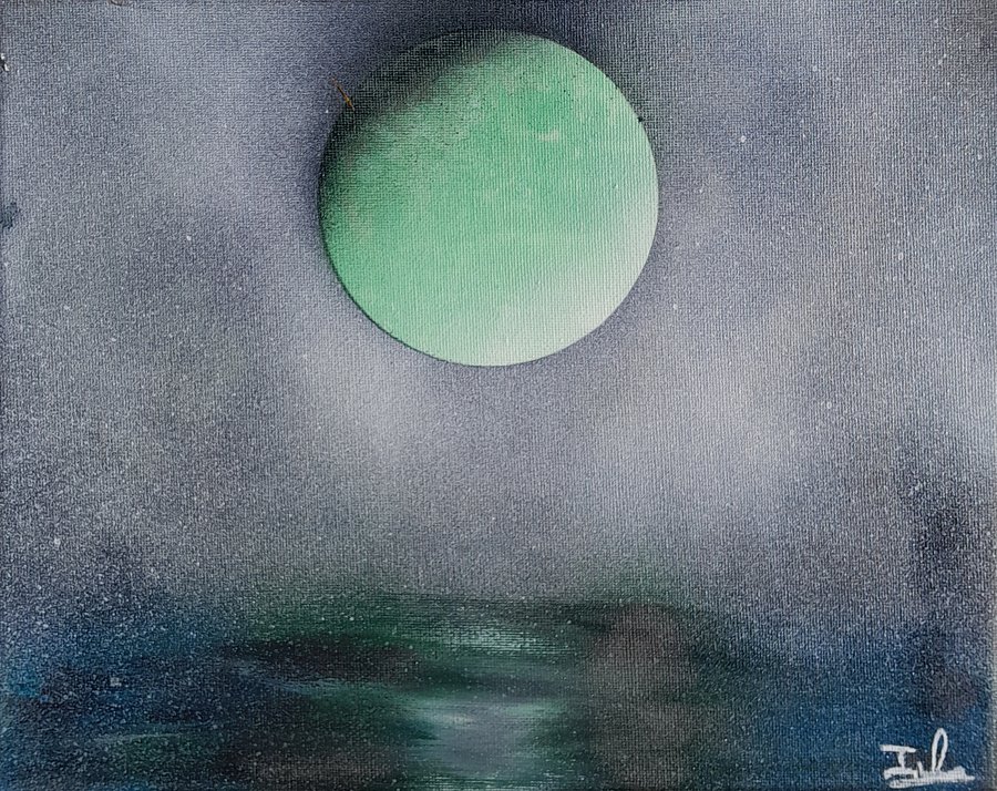 Green and White Planet Midnight Ocean product image (1)