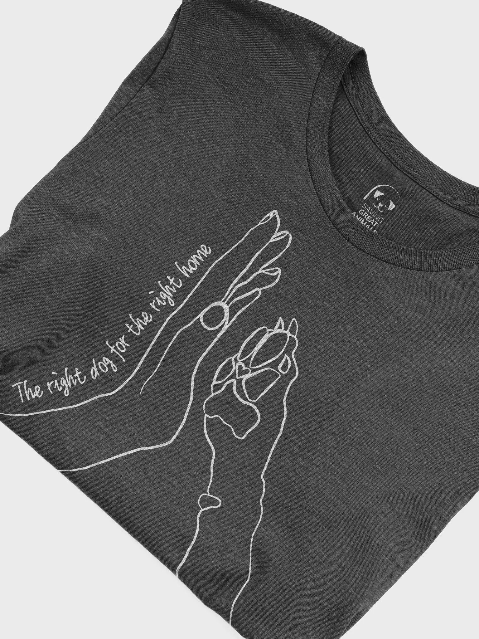 Hand to Paw - Unisex T-Shirt - Dark Gray product image (3)