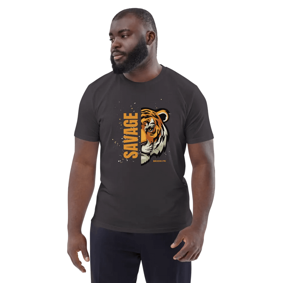 Glitch Tiger Organic Tee product image (137)