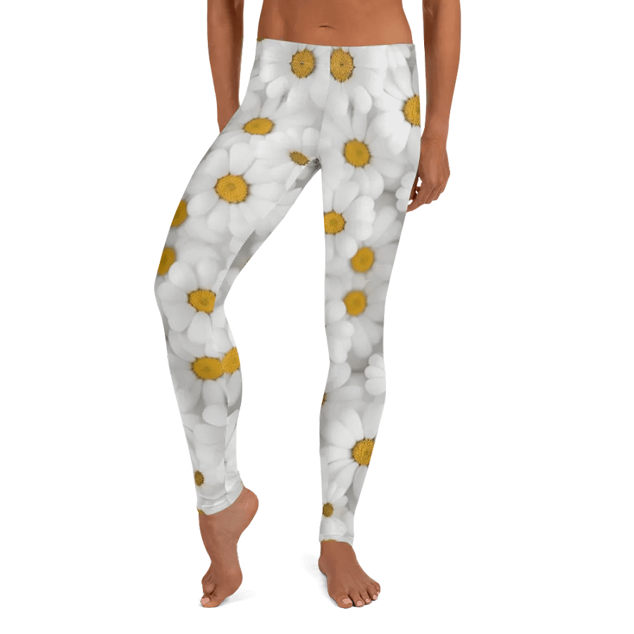 Leggings – White Florals Print for Elegant & Chic Style product image (9)