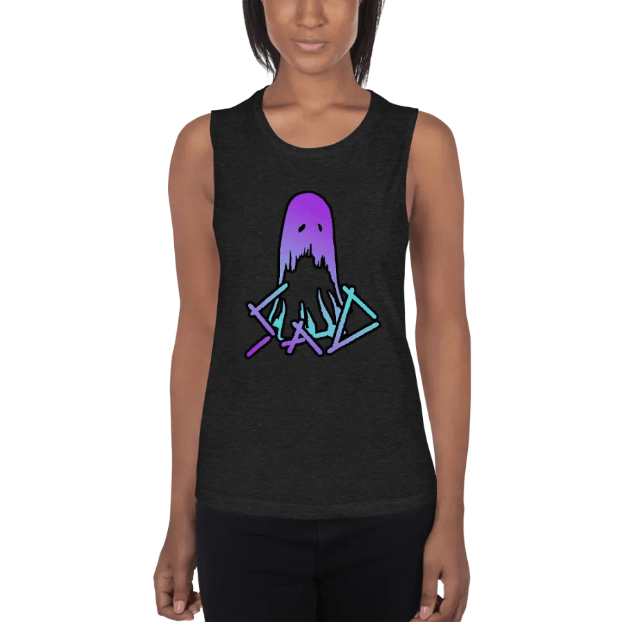 SaD Women's Style Tank Top Big Logo - Purple and Blue product image (1)