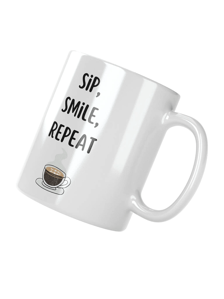 SIP, SMILE, REPEAT - Inspirational Ceramic Coffee Mug | 11 oz, 15 oz, 20 oz Sizes product image (2)