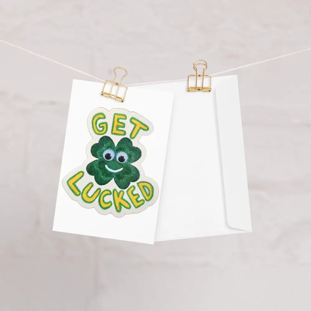 Get Lucked Clover Greeting Card product image (1)