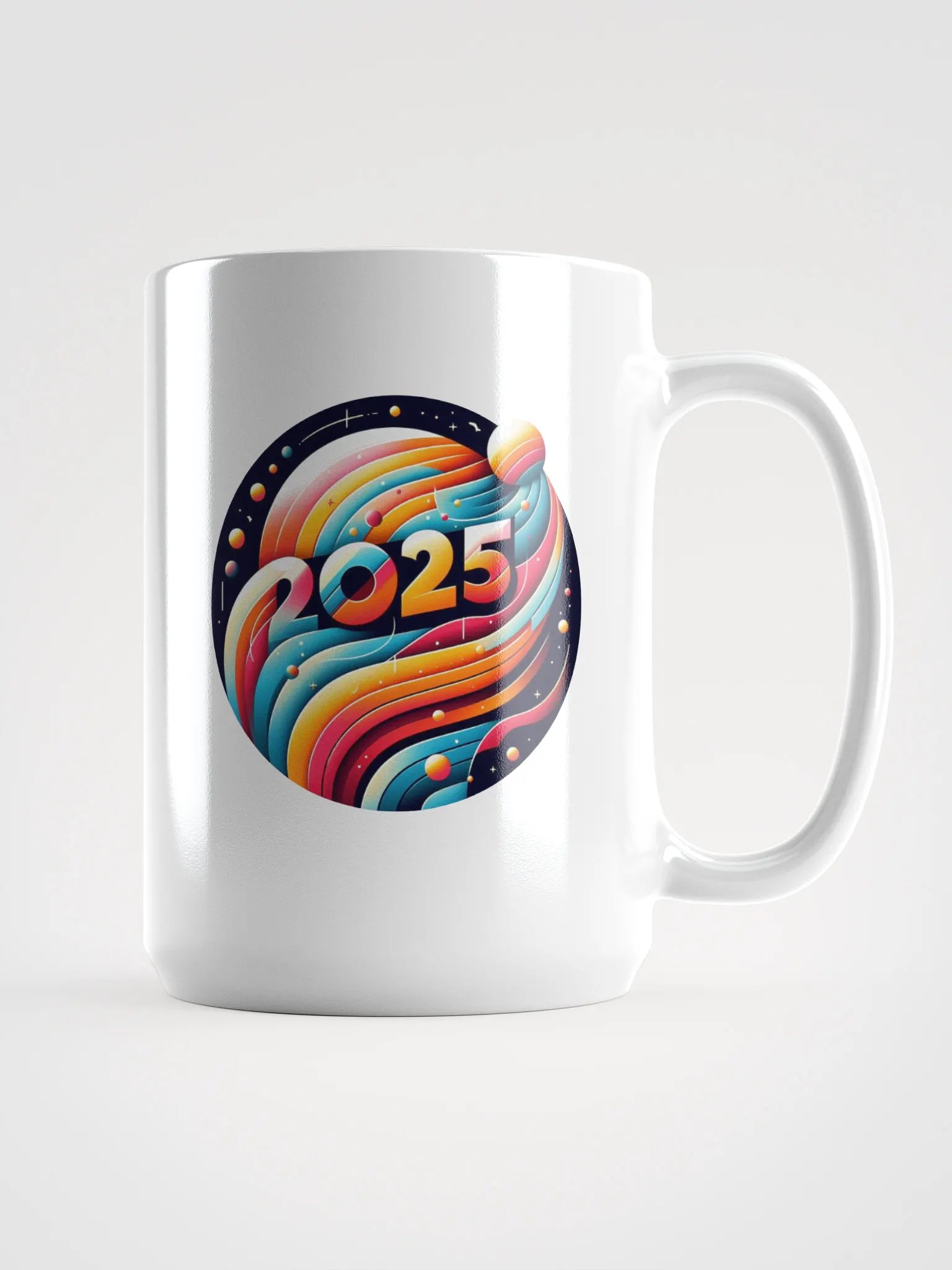 2025 Abstract Vision White Glossy Mug product image (1)