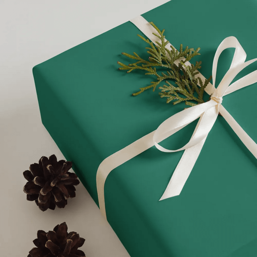 Elf Green Solid Holiday Christmas Wrapping Paper Sheets (3) product image (12)