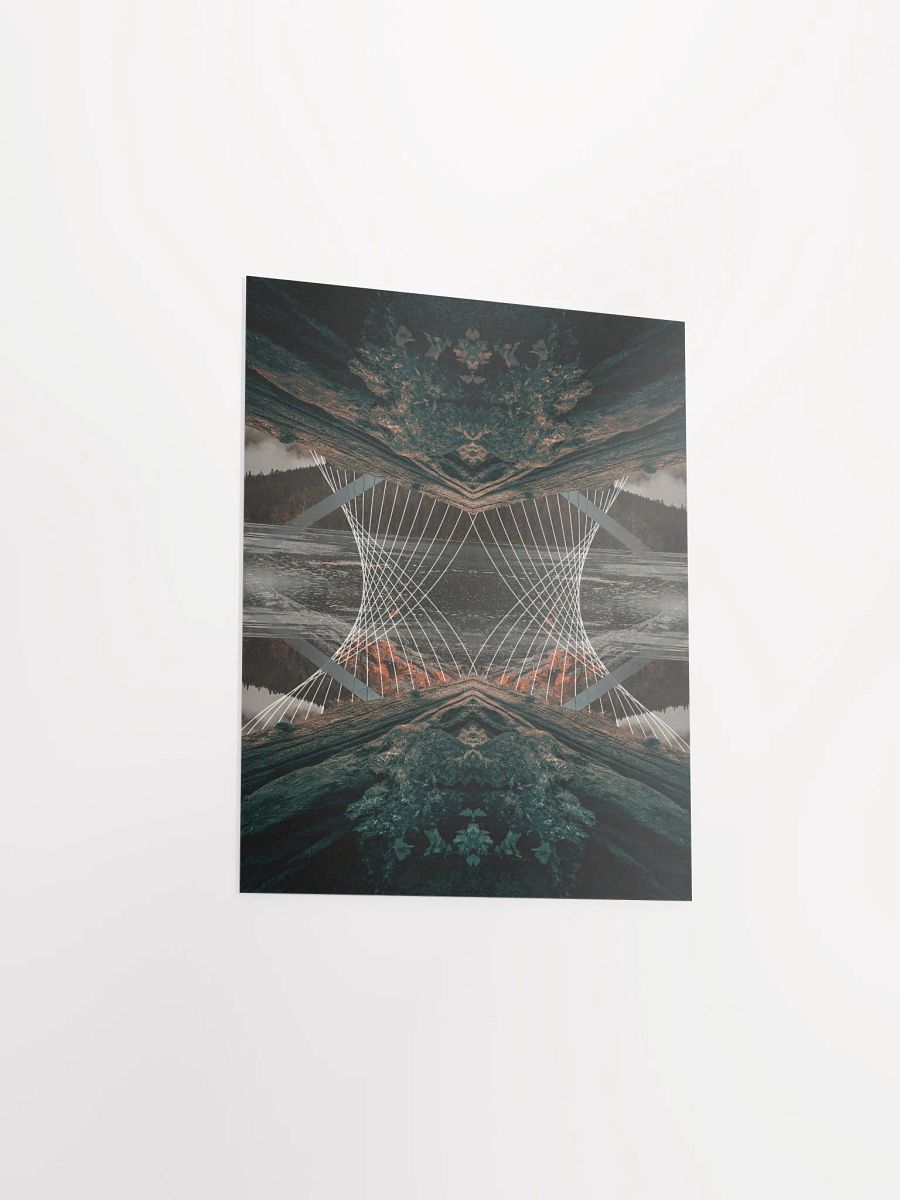 Geometric Art Print - Rainy Lake (Warm) product image (3)