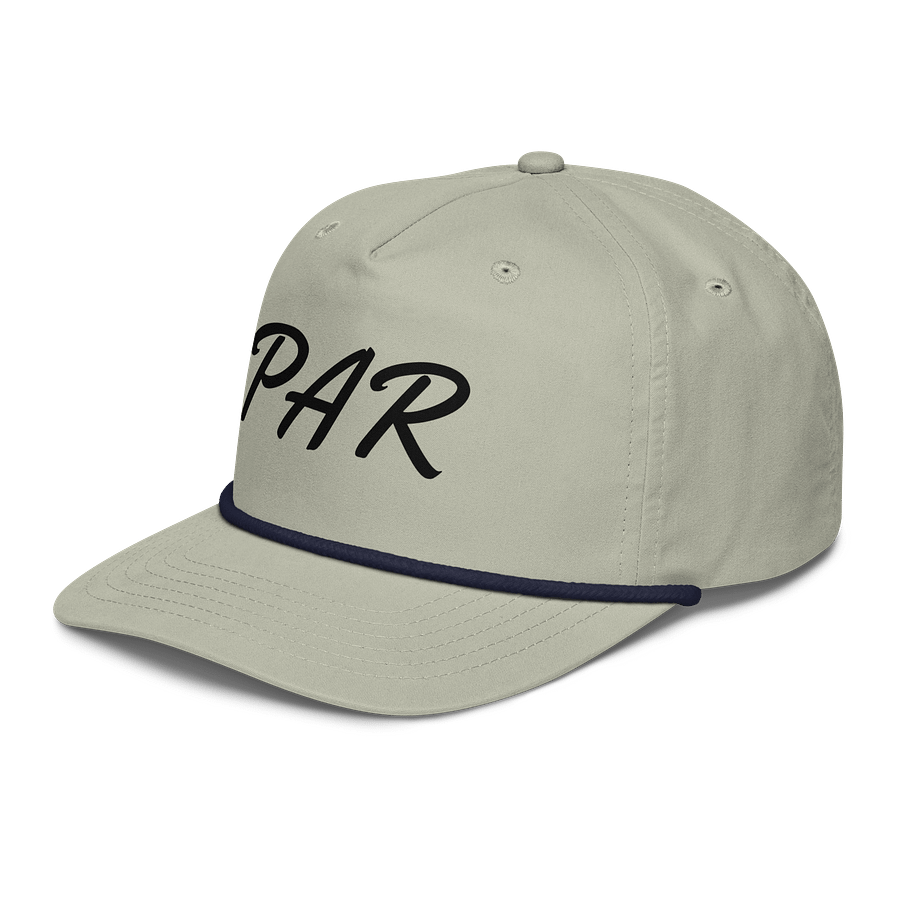 PAR golf rope hat in gray with black letters product image (3)