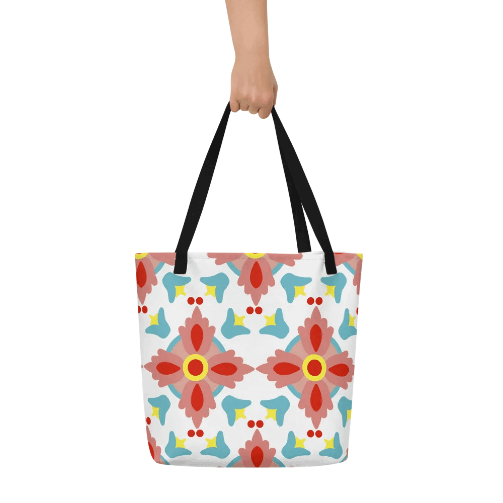 Symmetric Floral Dreams Tote Bag product image (1)