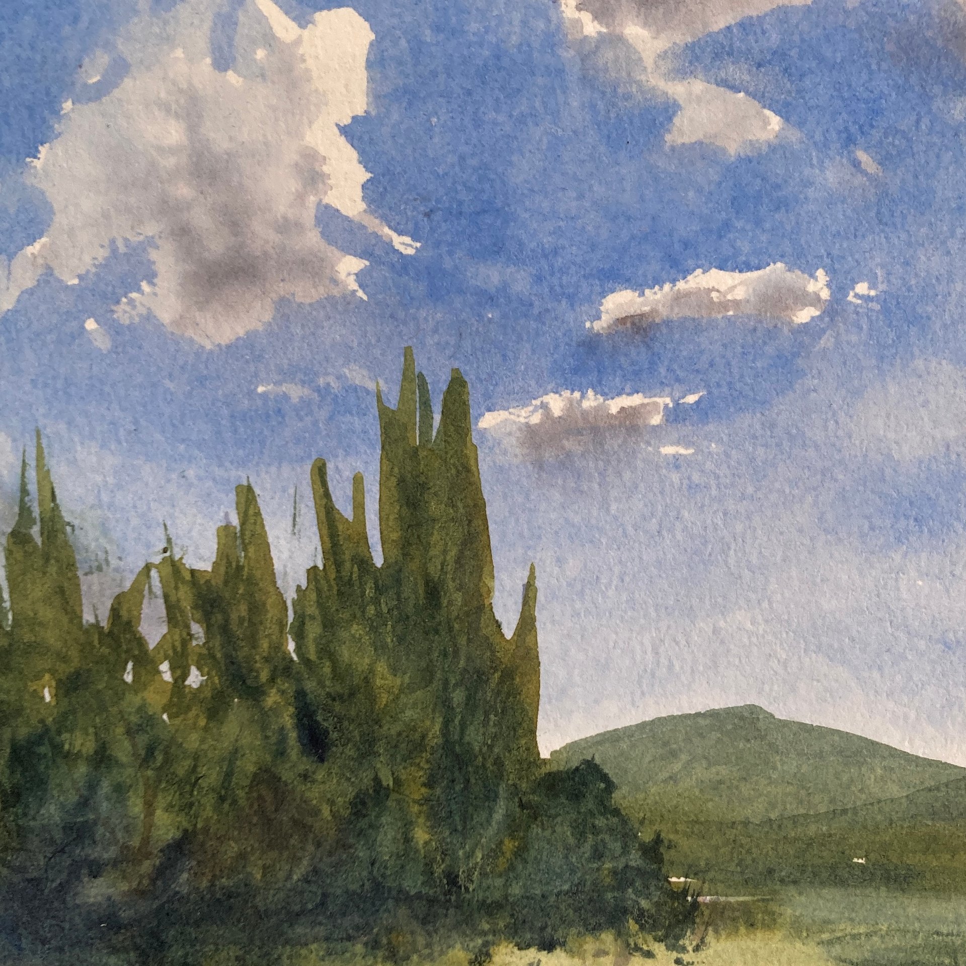 Original watercolor painting: Untitled (Virginia Skies) product image (1)