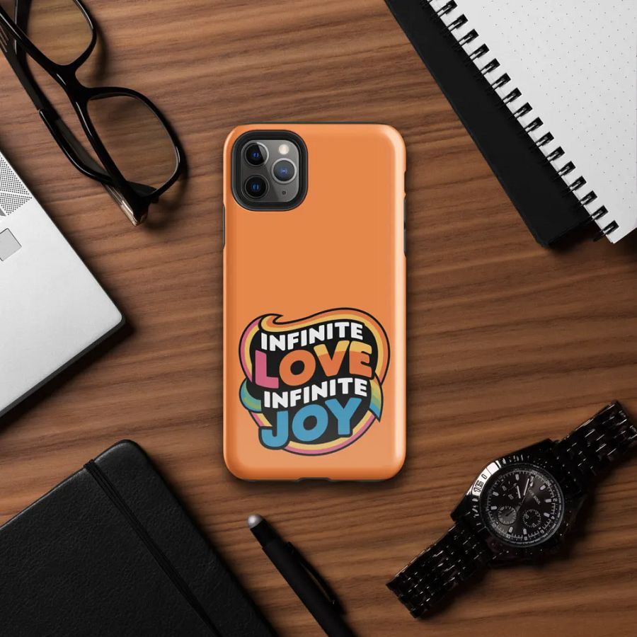 Infinite Love Infinite Joy Tough Case for Iphone (Orange) product image (7)