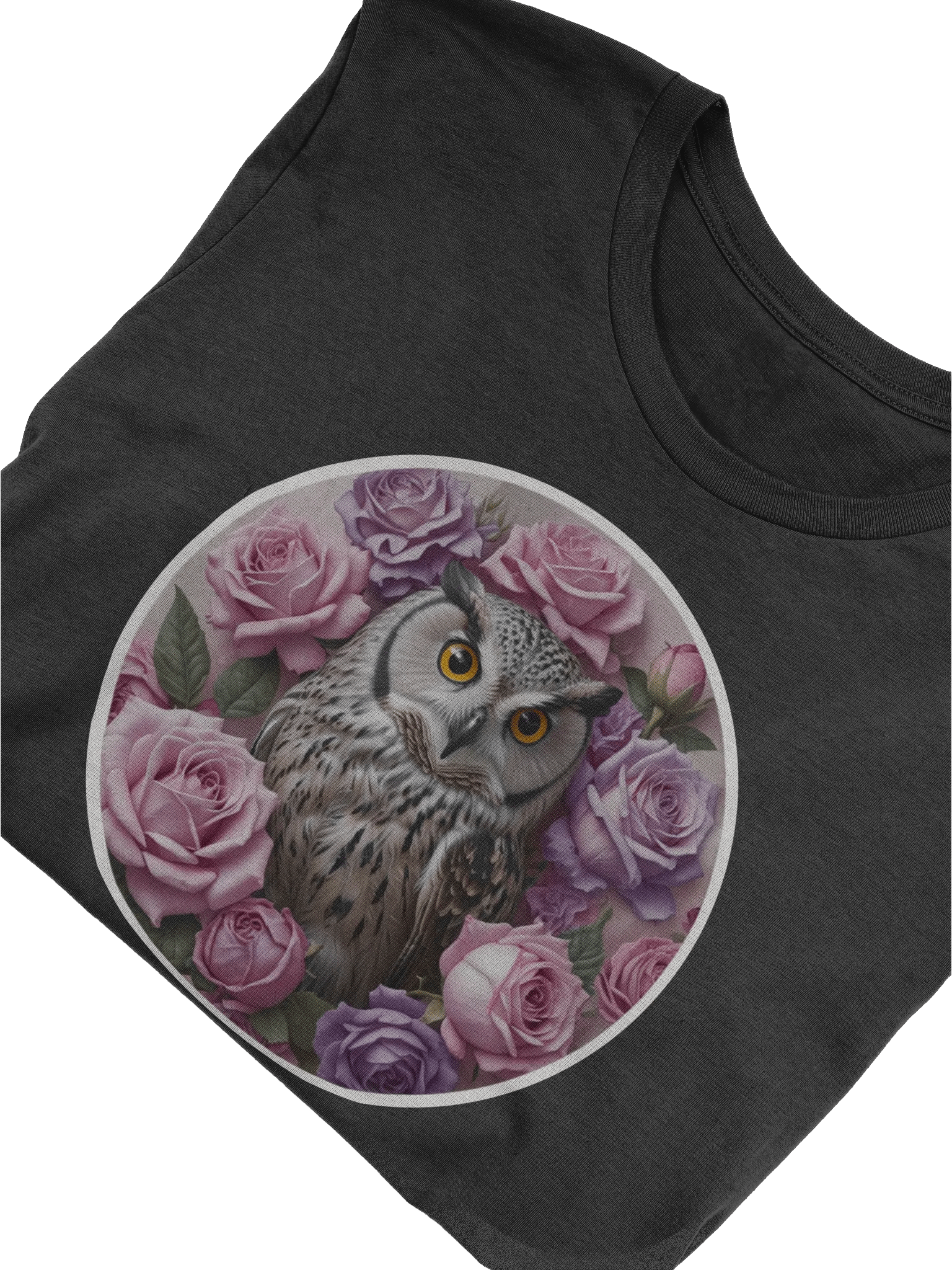 Owl and Roses Circle T-Shirt product image (34)