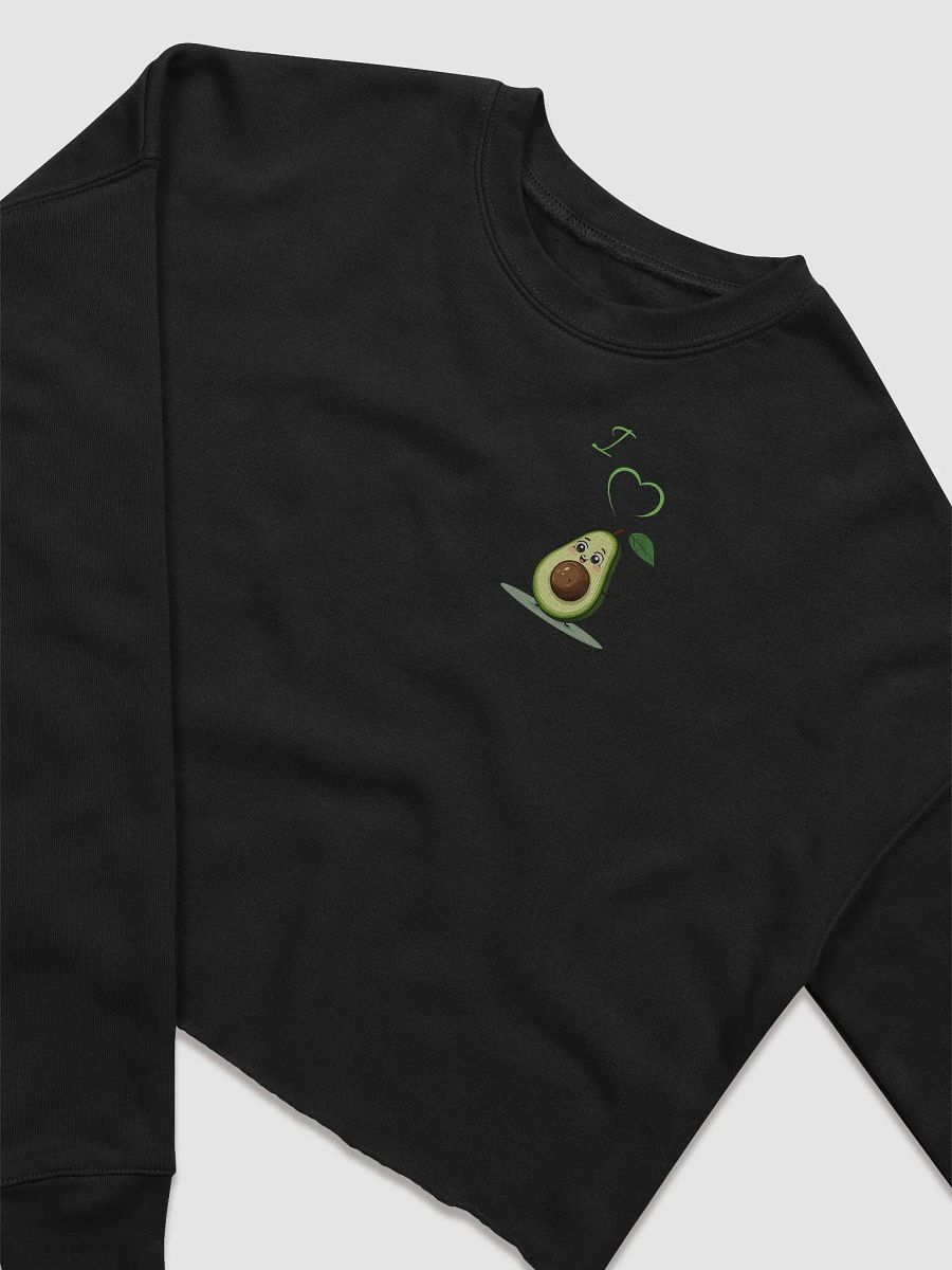 I Heart Avocado Cartoon Crop Sweatshirt product image (12)