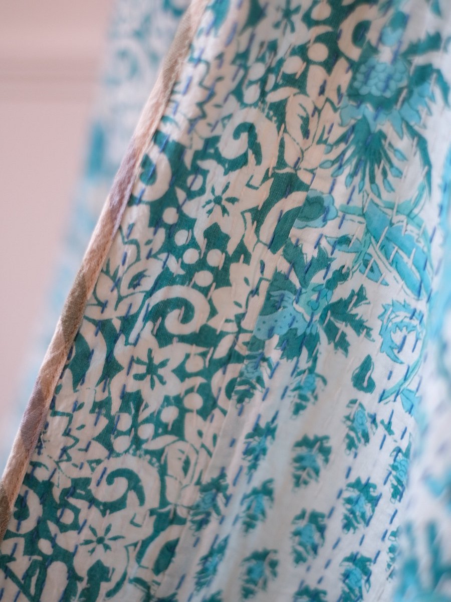 Artisanal Collection - Handmade Kimono Jacket with with Blue Suzani Embroderies product image (4)