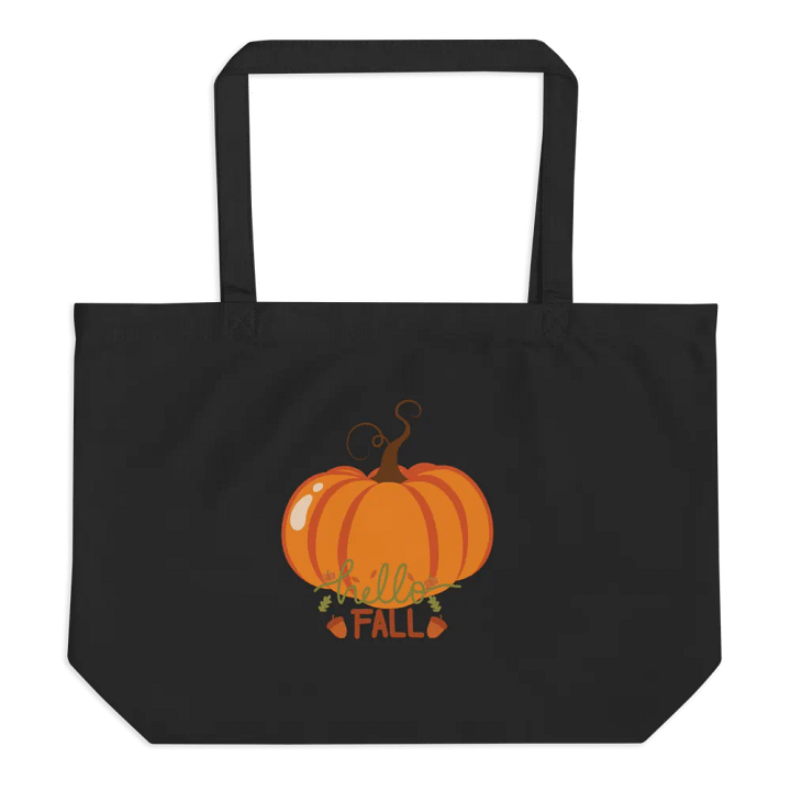 Hello Fall Twill Tote-Black product image (2)