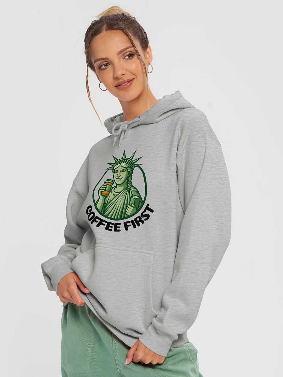 Coffee First Premium Pullover Unisex Hoodie product image (6)