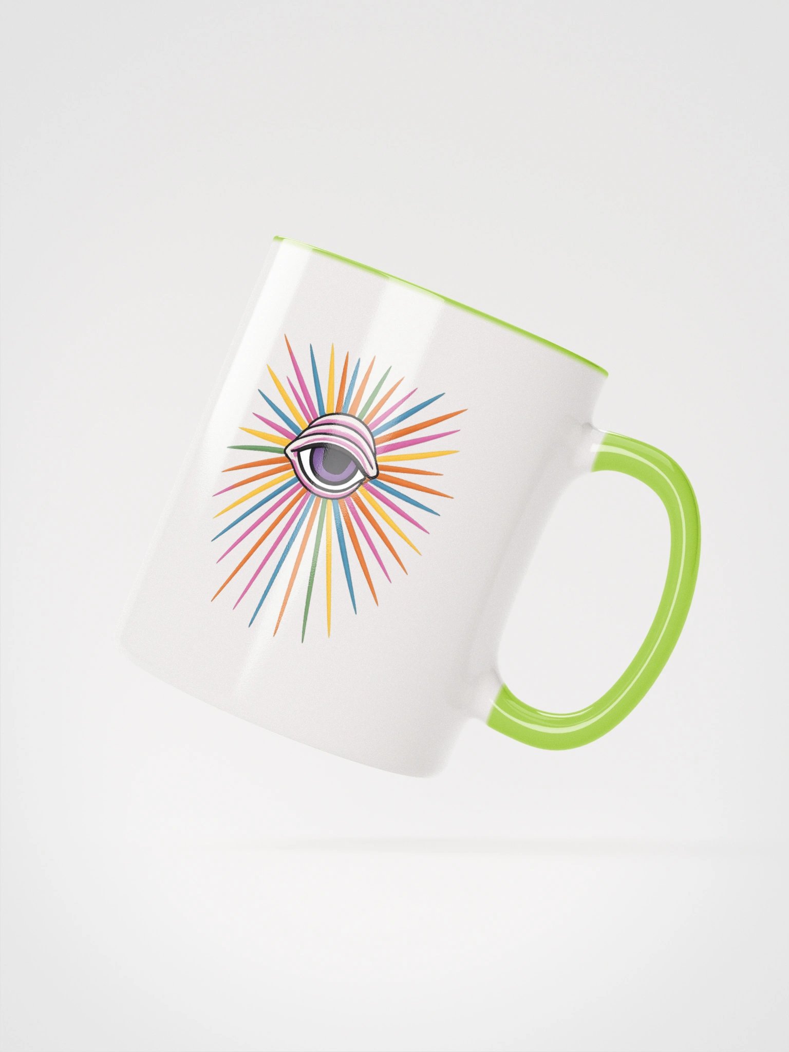 Green PWR Radio Radiating Eye Mug product image (2)