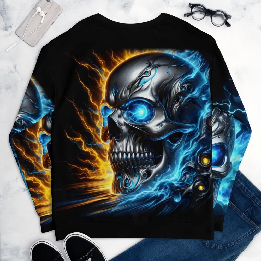 Cyber Skull All-Over Print - Unisex Sweatshirt #22 product image (8)