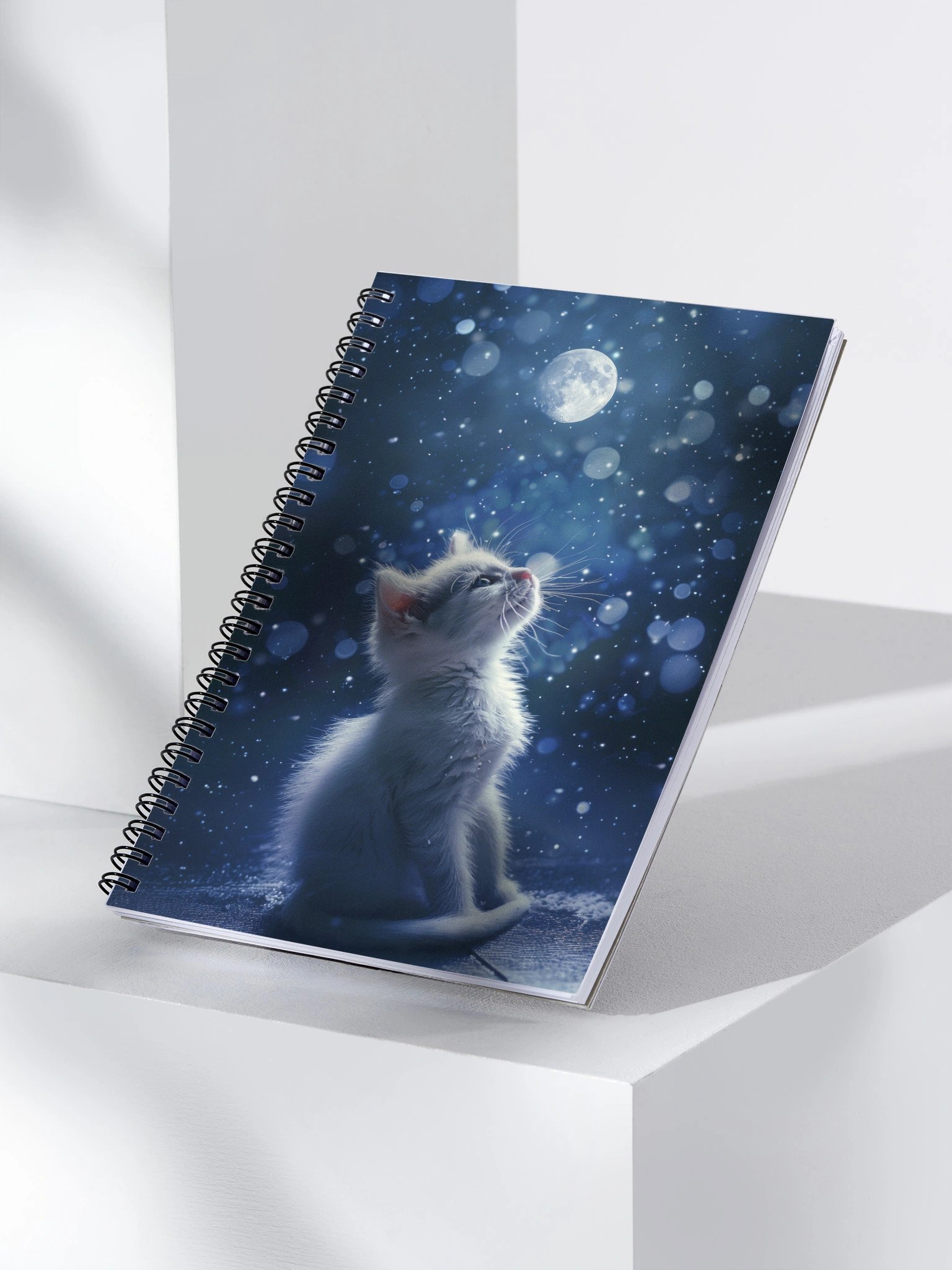 Moonlit Kitten Dreams Spiral Notebook product image (3)