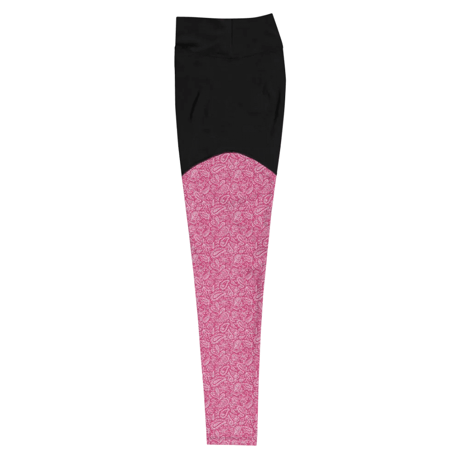 Dk Pink All-Over Print Sports Leggings product image (6)