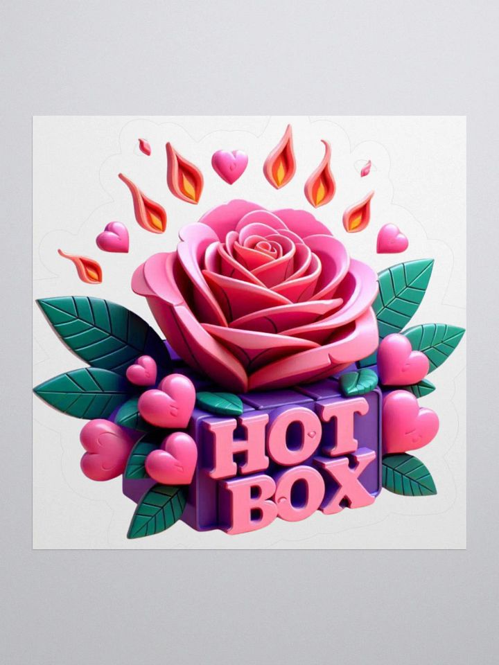 HOT BOX FAM ROSE EMOJI HOT BOX LOGO STICKER product image (3)