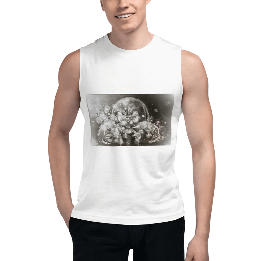 Nashīnasu - Knuckles The Echidna White Muscle Tank product image (5)