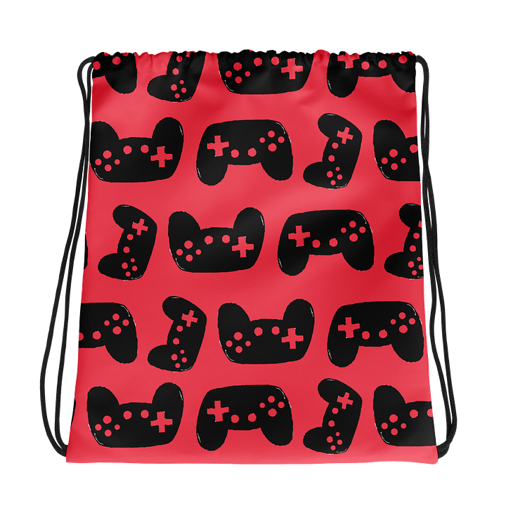 Video Games Drawstring Bag (Red and Black) product image (1)