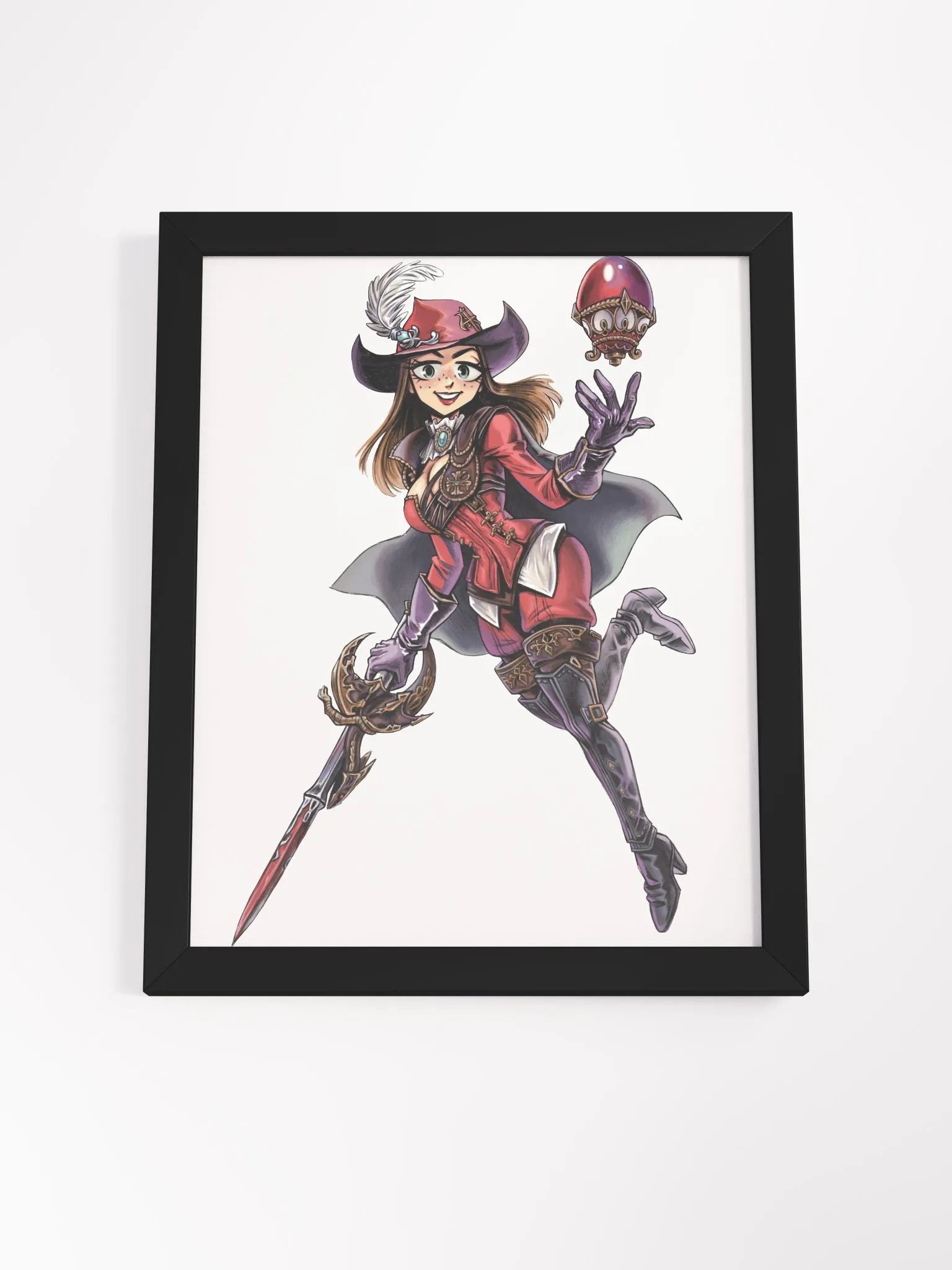 neon X Red Mage Framed Print product image (4)