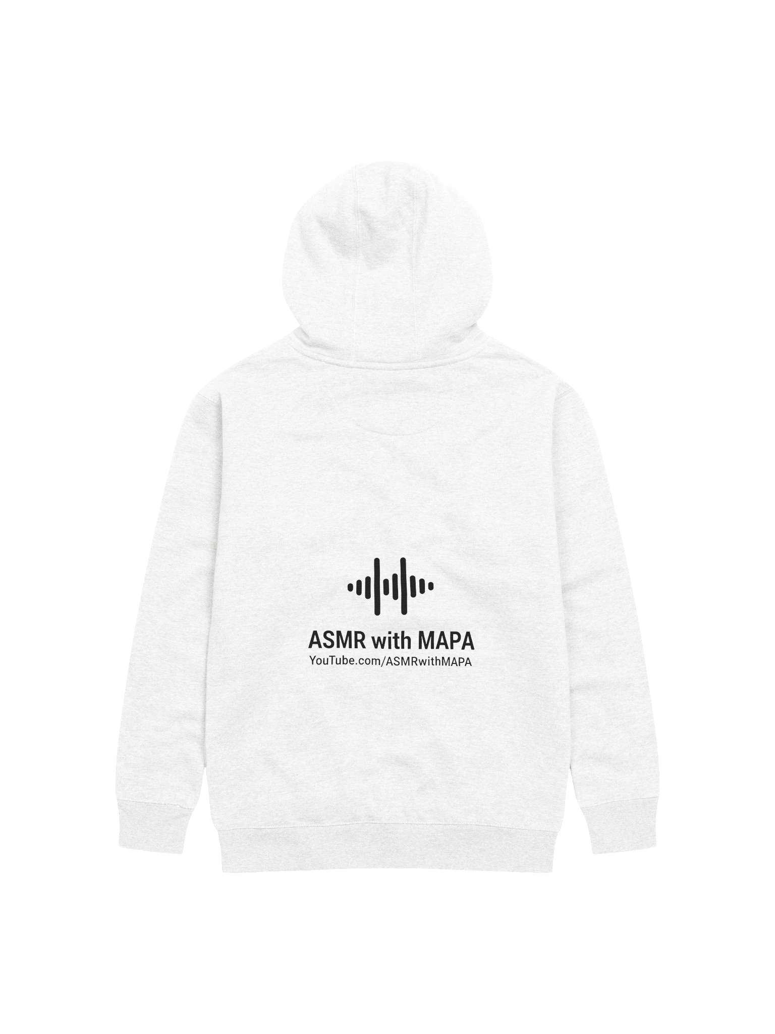 ASMR with MAPA Premium Unisex Hoodie – Soundwave Design (White) product image (2)