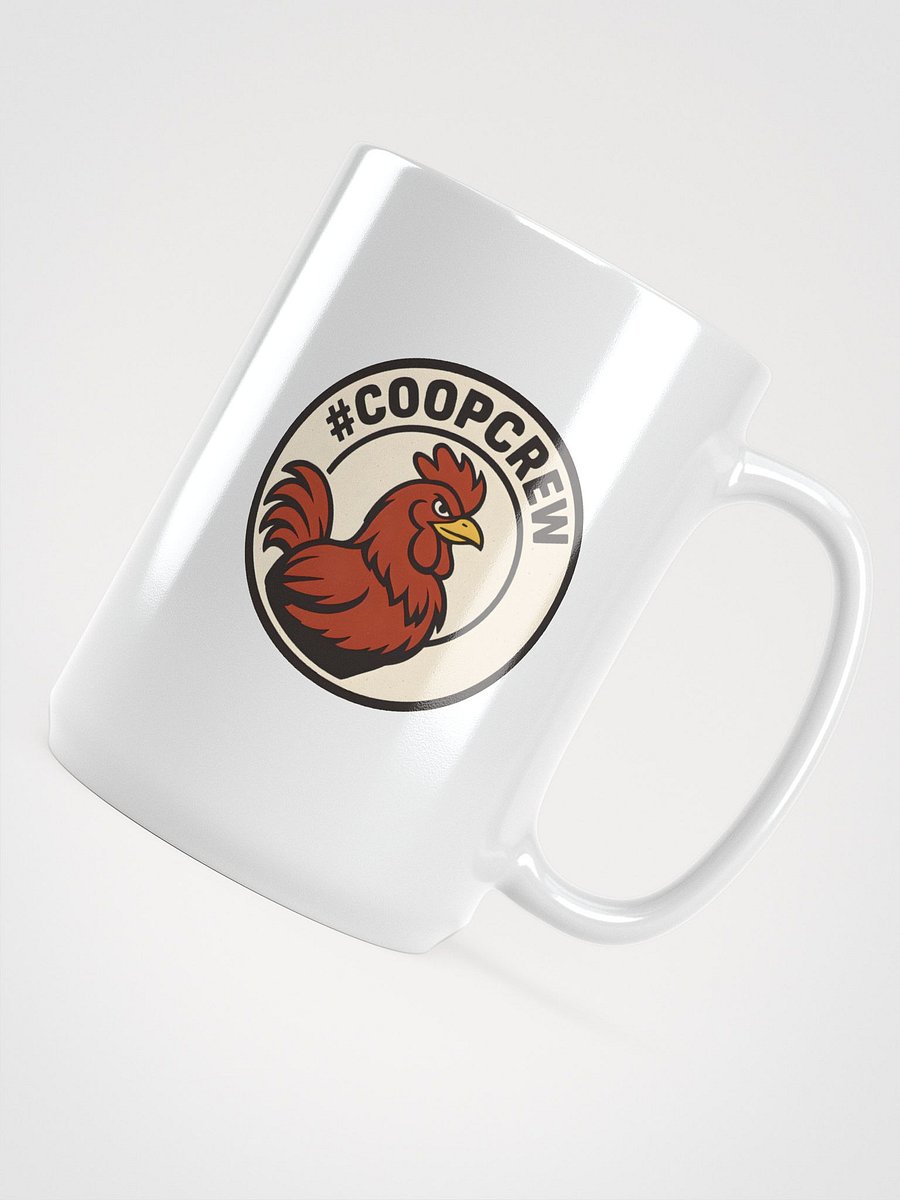 Confident Rooster White Glossy Mug product image (5)