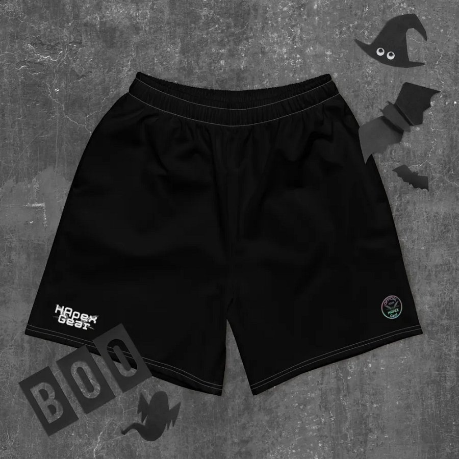 Athletic Long Shorts - Black - White HApex Gear White Logo product image (12)