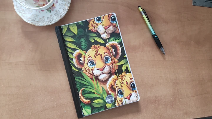 Adorable Lion Cub Comb Notebook with Elastic Closure product image (1)