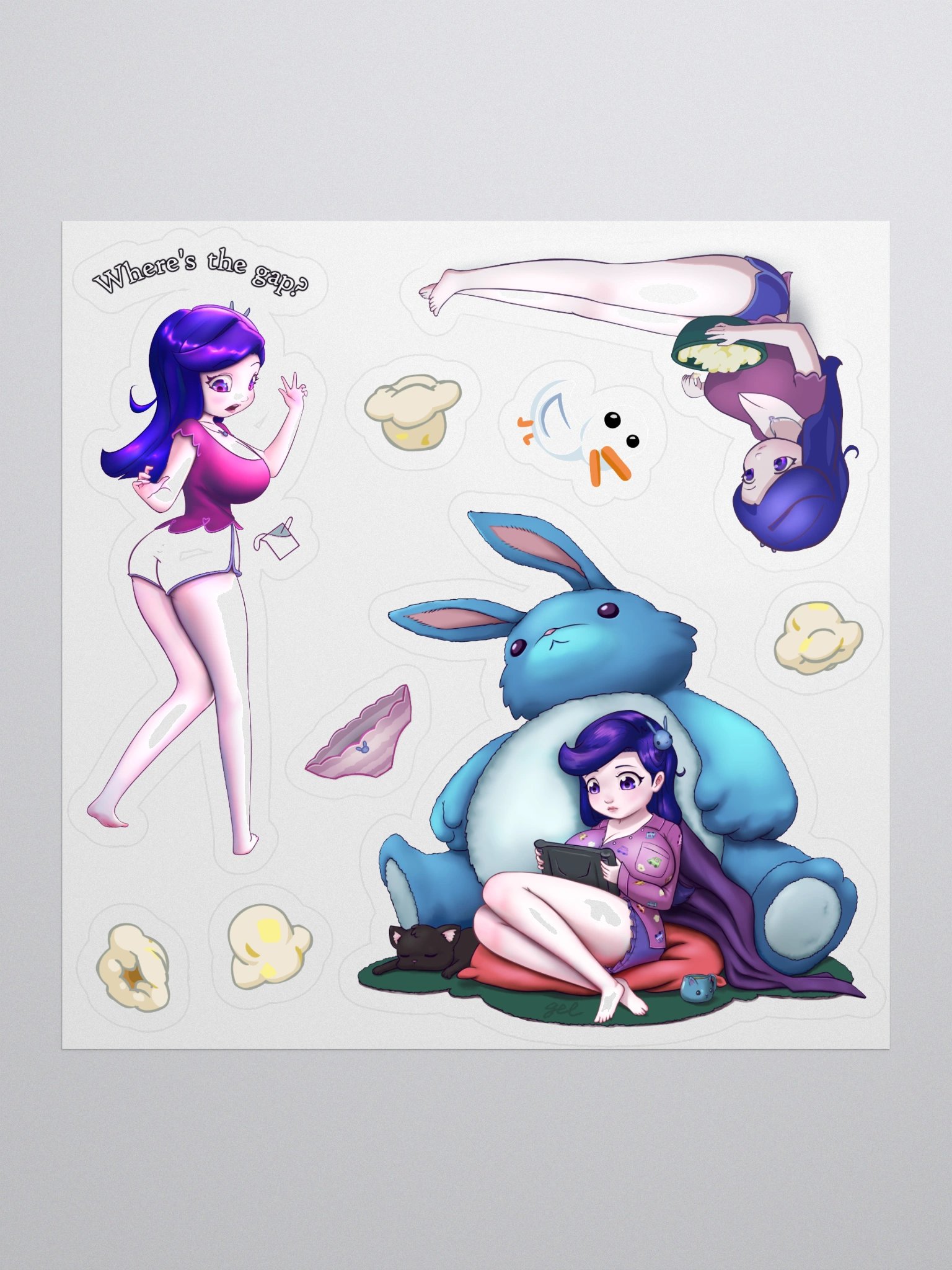April and Popcorn Stickers product image (1)