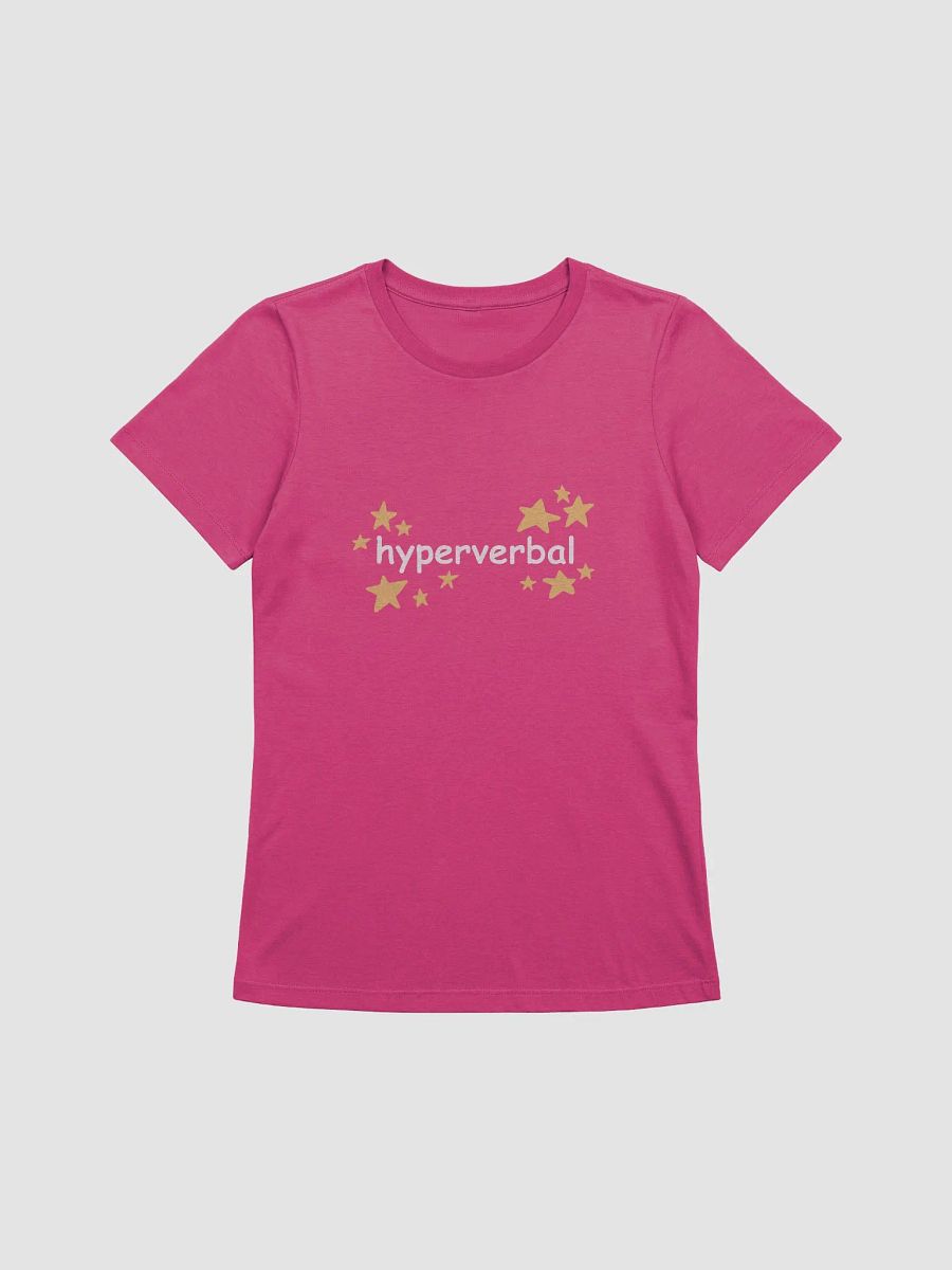 hyperverbal (comic sans with stars) printed women's relaxed tee product image (1)