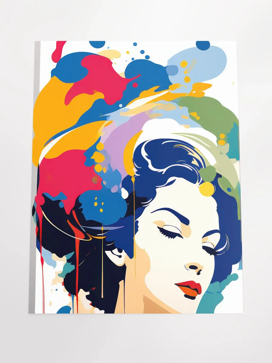 Abstract Woman v1 - Vintage Style Poster - Girly - Medium Size 18x24 Inches product image (4)