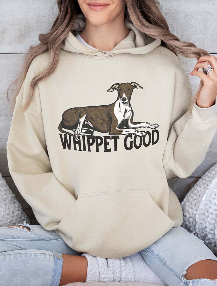 Whippet Good Hooded Sweatshirt of a Whippet(Brindle) | Funny Hoodie for Whippet Paw-rents product image (18)