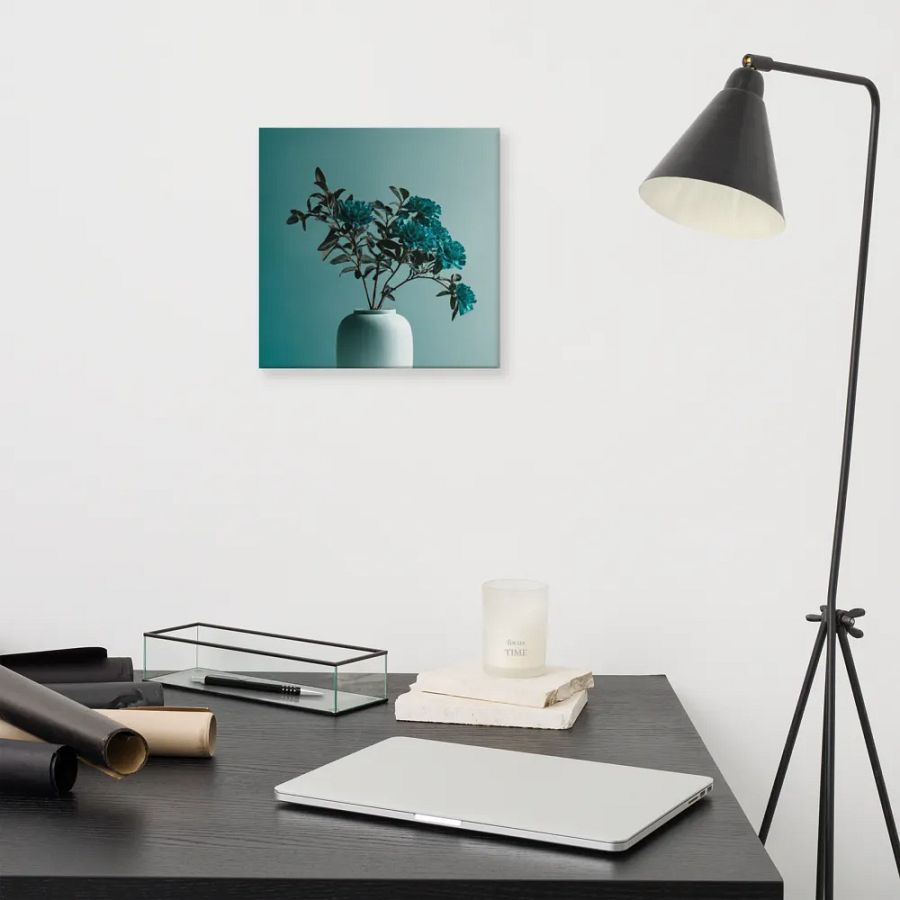Teal Flower Wall Art #577 product image (4)