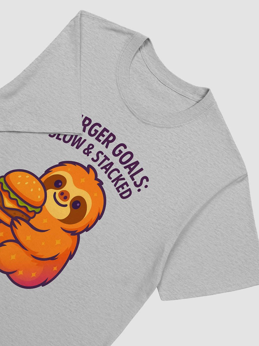 Burger Goals – Funny Sloth Burger T-Shirt | Slow & Stacked | Sloths Having Snacks Collection product image (3)