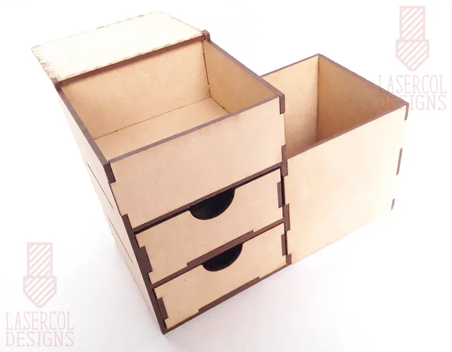 Desk Organizer with drawers - Laser Cut Files product image (8)
