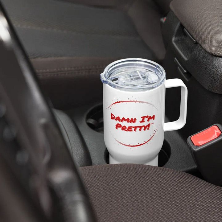Damn I'm Pretty Travel Mug - Red Circle product image (2)