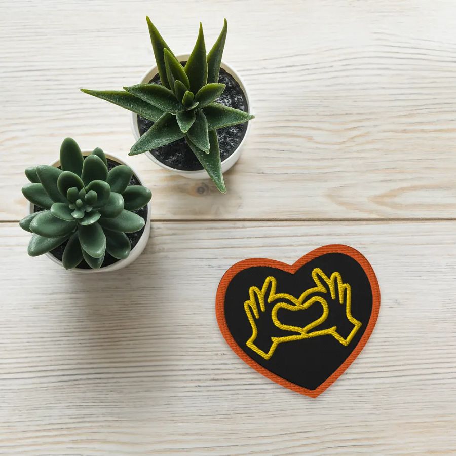 Love Gesture Embroidered Patch product image (4)