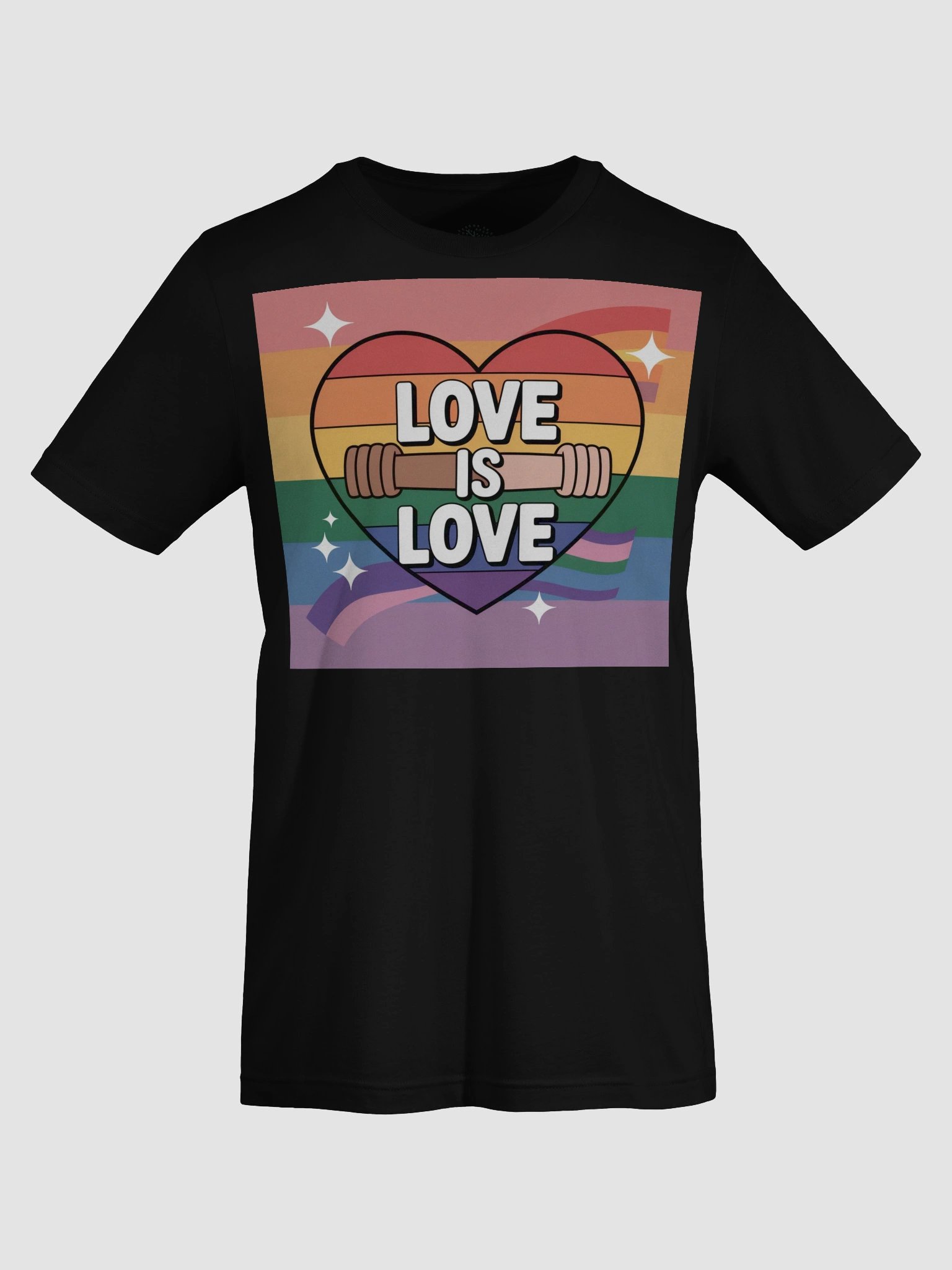 Unisex 'Love Is Love' Rainbow Heart Pride T-Shirt by Graphic Grove product image (70)