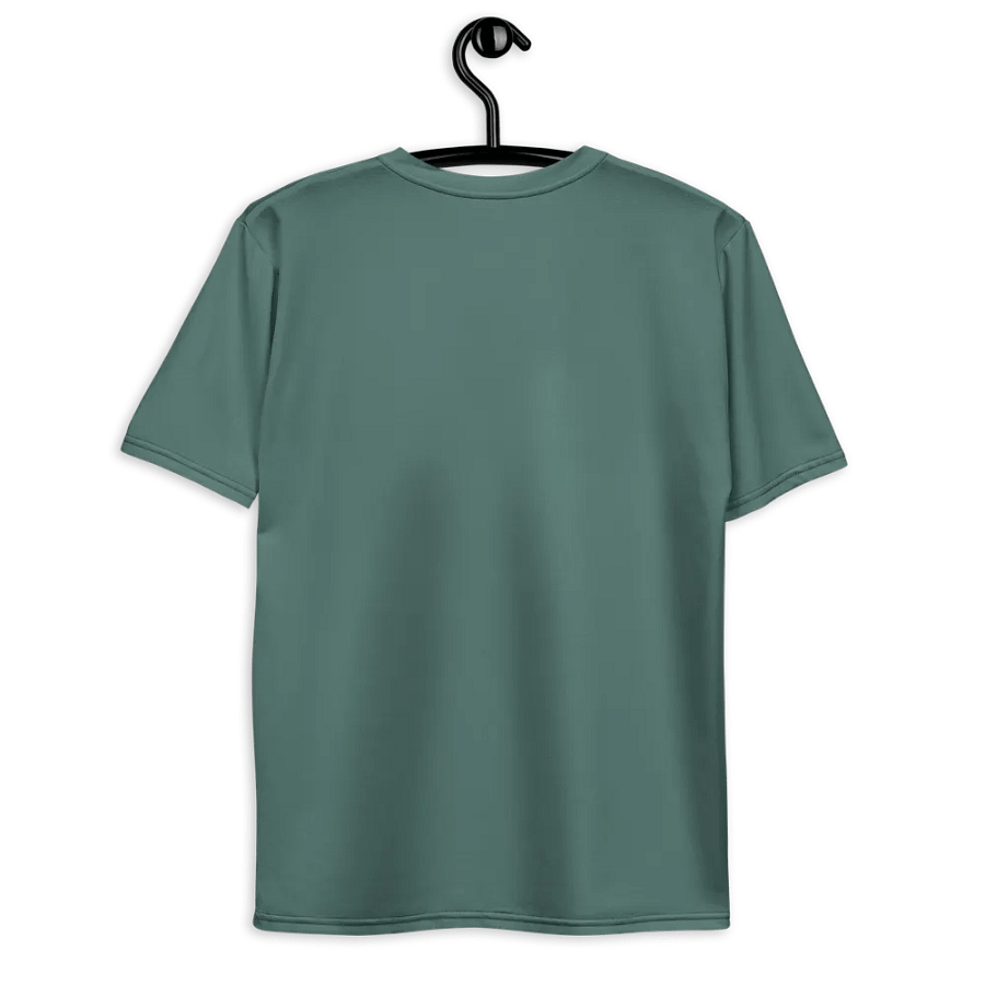 Plain Medium Dark Green Soft Summer Men's Crewneck Polyester Heavyweight Premium T-Shirt by Treasure Pie product image (9)