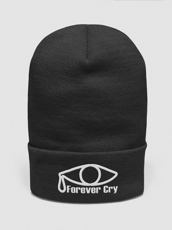 Forever Cry - White #1 - Yupoong Cuffed Beanie product image (1)