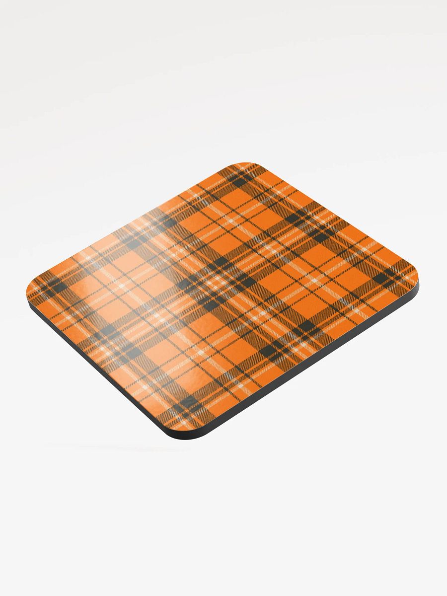 Orange Plaid Cork Coaster product image (3)