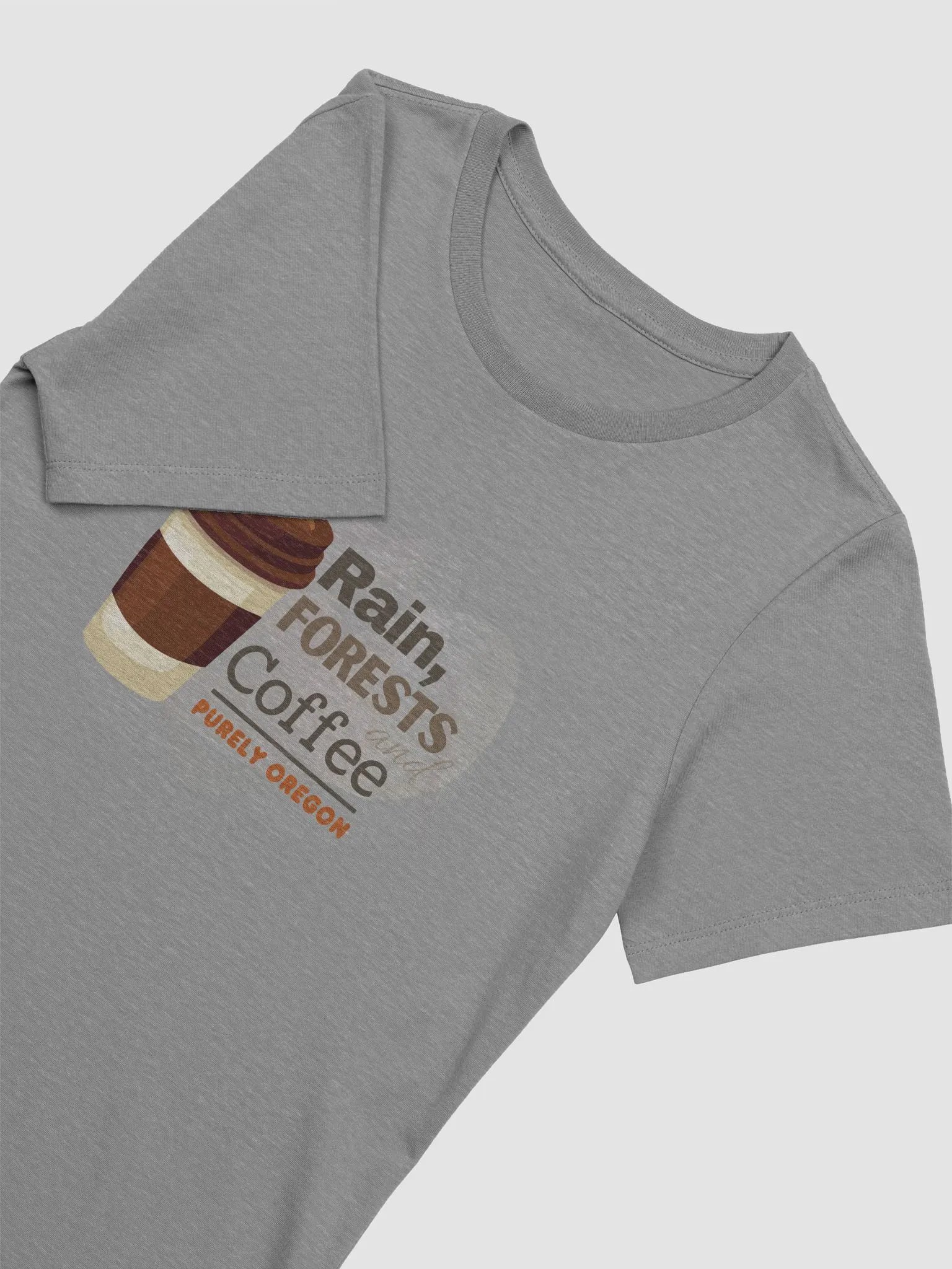 Rain, Forests and Oregon Coffee: Travel Coffee Cup Graphic Heavyweight garment dyed tee product image (2)