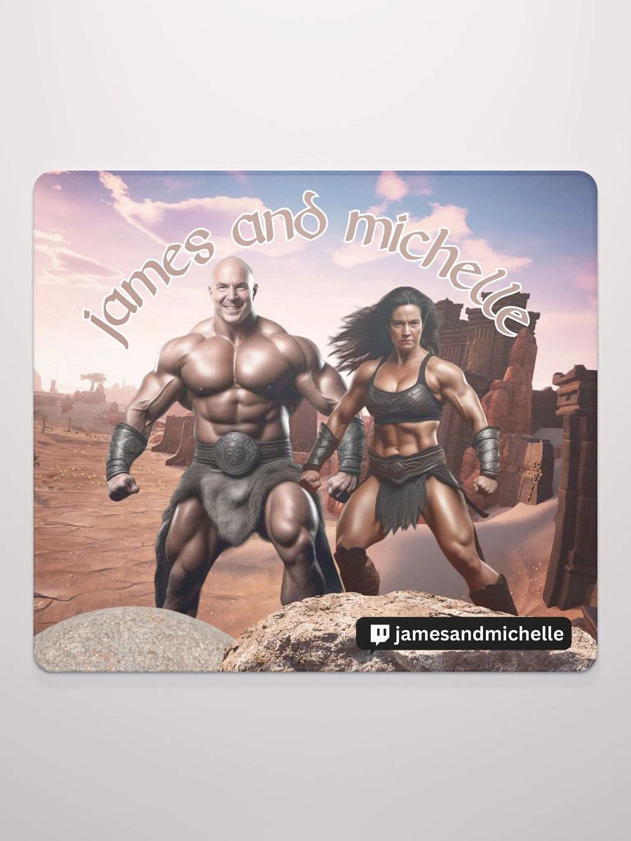 James and Michelle Exiles, Gaming Mouse Pad 18″×16″ product image (3)