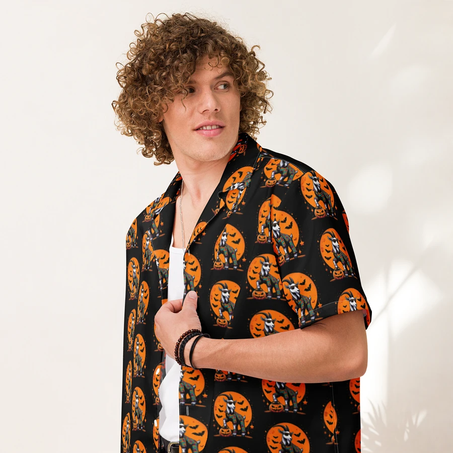 2024 Halloween Disco Goat All Over Print Hawaiian Shirt - Black product image (7)